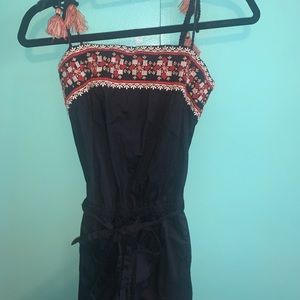 Navy Jumpsuit with floral design